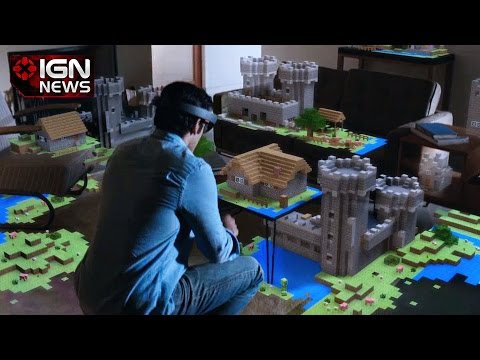 Holographic Minecraft Shown by Microsoft - IGN News