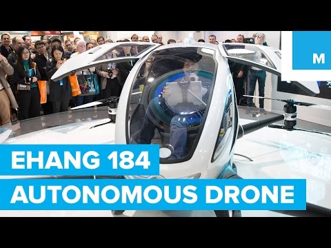 Ehang 184 Autonomous Manned Vehicle Drone | Mashable CES 2016
