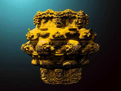 4D_Mandelbulb with rotation in 4D