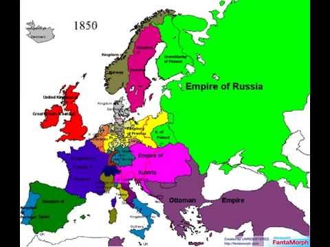 Political Borders of Europe from 1519 to 2006