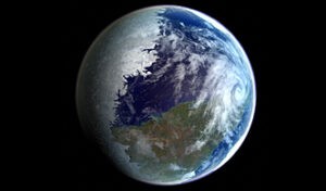 De makers van de documentaire Aurelia bedachten deze tidally locked planeet, waarvan maar de helft bewoonbaar is.
