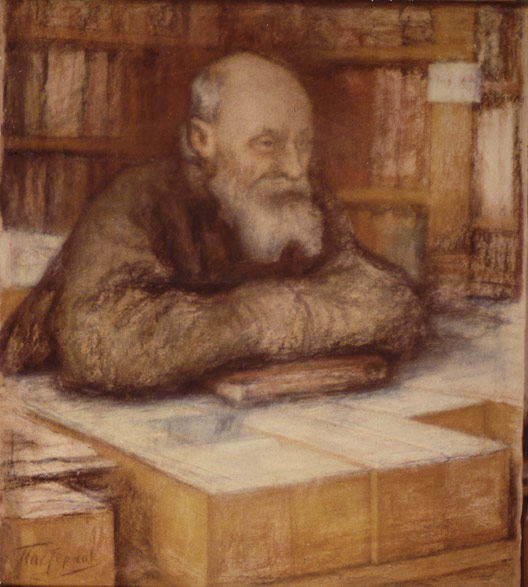 Boris Pasternak schilderde dit portret van Nikolai Fyodorov, de grondlegger van het kosmisme.