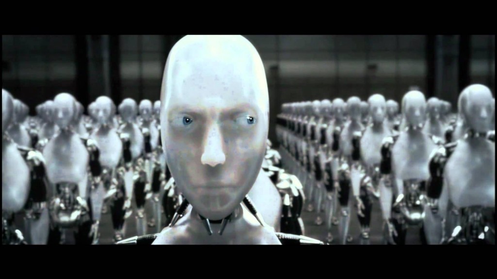 De film I Robot, gebaseerd op het gelijknamige boek van SF-grootmeester Asimov, verkende de sociale en ethische gevolgen van bewuste kunstmatige intelligenties.