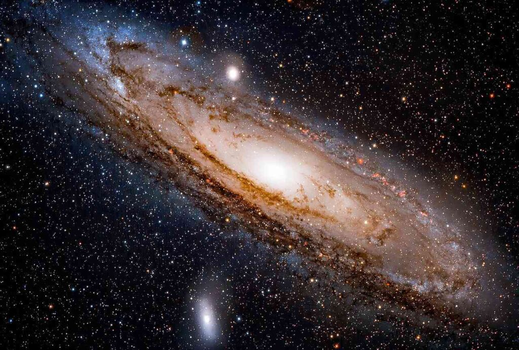Het Andromedastelsel, zoals gefotografeerd door David Dayag, CC 4.0 via Wikimedia. Verklaart gravitomagnetisme donkere materie?